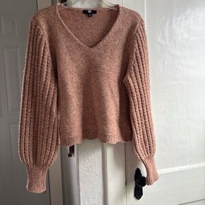 Frye Women's V-Neck Sweater - Warm Peach